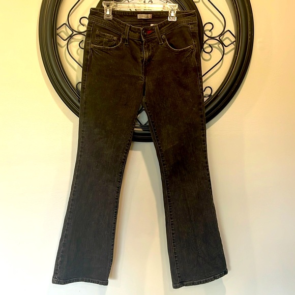 Levi Vintage women’s Super low boot cut black 518 jeans size 7 junior - Picture 1 of 9